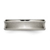 Lex & Lu Chisel Titanium Beveled Edge, Concave 6mm Brushed & Polished Band Ring- 3 - Lex & Lu