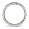 Lex & Lu Chisel Titanium Polished Textured Ring LAL42725- 2 - Lex & Lu