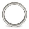 Lex & Lu Chisel Titanium Polished D/C Ring LAL42727- 2 - Lex & Lu