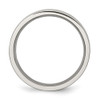 Lex & Lu Chisel Titanium Flat 5mm Brushed Band Ring- 5 - Lex & Lu