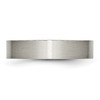 Lex & Lu Chisel Titanium Flat 5mm Brushed Band Ring- 6 - Lex & Lu