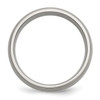 Lex & Lu Chisel Titanium Sterling Silver Inlay 8mm Brushed Band Ring LAL42776- 2 - Lex & Lu