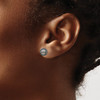 Lex & Lu Sterling Silver 8-9mm Black FW Cultured Button Pearl Stud Earrings - 3 - Lex & Lu