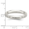 Lex & Lu Sterling Silver 3mm Bevel Edge Band- 3 - Lex & Lu