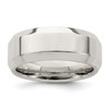 Lex & Lu Sterling Silver 8mm Bevel Edge Band - Lex & Lu