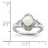 Lex & Lu Sterling Silver Diamond & Pearl Ring LAL42833- 4 - Lex & Lu