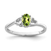 Lex & Lu Sterling Silver Peridot Ring LAL42835 - Lex & Lu