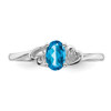 Lex & Lu Sterling Silver Light Swiss Blue Topaz Ring LAL42836- 5 - Lex & Lu