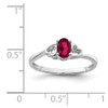 Lex & Lu Sterling Silver Created Ruby Ring LAL42839- 3 - Lex & Lu