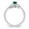 Lex & Lu Sterling Silver Created Emerald Ring LAL42842- 2 - Lex & Lu