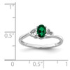 Lex & Lu Sterling Silver Created Emerald Ring LAL42842- 3 - Lex & Lu