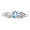 Lex & Lu Sterling Silver Aquamarine Ring LAL42865- 5 - Lex & Lu