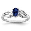 Lex & Lu Sterling Silver Created Sapphire Ring LAL42869 - Lex & Lu