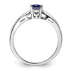 Lex & Lu Sterling Silver Created Sapphire Ring LAL42869- 2 - Lex & Lu