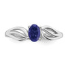 Lex & Lu Sterling Silver Created Sapphire Ring LAL42869- 5 - Lex & Lu