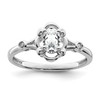 Lex & Lu Sterling Silver White Topaz & Diamond Ring LAL42882 - Lex & Lu