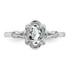 Lex & Lu Sterling Silver White Topaz & Diamond Ring LAL42882- 4 - Lex & Lu