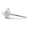 Lex & Lu Sterling Silver Pearl& Diamond Ring- 3 - Lex & Lu