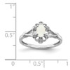 Lex & Lu Sterling Silver Created Opal& Diamond Ring- 4 - Lex & Lu