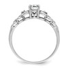 Lex & Lu Sterling Silver White Topaz & Diamond Ring LAL42906- 2 - Lex & Lu