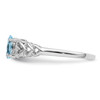 Lex & Lu Sterling Silver Light Swiss Blue Topaz & Diamond Ring LAL42908- 4 - Lex & Lu