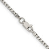 Lex & Lu Sterling Silver 2mm Box Chain Necklace- 3 - Lex & Lu