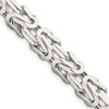 Lex & Lu Sterling Silver 8.25mm Square Byzantine Chain Necklace or Bracelet - Lex & Lu