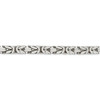 Lex & Lu Sterling Silver 8.25mm Square Byzantine Chain Necklace or Bracelet- 2 - Lex & Lu