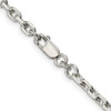 Lex & Lu Sterling Silver 3.95mm Beveled Oval Cable Chain Necklace or Bracelet- 3 - Lex & Lu