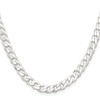 Lex & Lu Sterling Silver 7mm Curb Chain Necklace or Bracelet- 2 - Lex & Lu