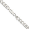 Lex & Lu Sterling Silver 7mm Curb Chain Necklace or Bracelet- 3 - Lex & Lu