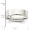 Lex & Lu Sterling Silver 6mm Comfort Fit Flat Band- 3 - Lex & Lu