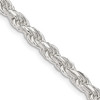 Lex & Lu Sterling Silver 4.75mm D/C Rope Chain Necklace or Bracelet - Lex & Lu