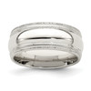 Lex & Lu Sterling Silver 8mm Comfort Fit Double Milgrain Band - Lex & Lu