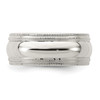 Lex & Lu Sterling Silver 8mm Comfort Fit Double Milgrain Band- 4 - Lex & Lu