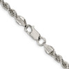 Lex & Lu Sterling Silver Polished Twisted 4.5mm Necklace- 3 - Lex & Lu