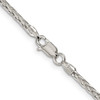 Lex & Lu Sterling Silver 2mm D/C Spiga Chain Necklace LAL43036- 3 - Lex & Lu