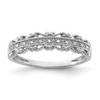 Lex & Lu Sterling Silver Diamond Band LAL43039 - Lex & Lu