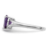 Lex & Lu Sterling Silver w/Rhodium Amethyst Ring LAL43062- 3 - Lex & Lu