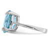 Lex & Lu Sterling Silver w/Rhodium Light Swiss Blue Topaz Diamond Ring LAL43085- 4 - Lex & Lu