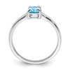 Lex & Lu Sterling Silver w/Rhodium Light Swiss Blue Topaz Ring LAL43095- 2 - Lex & Lu