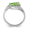 Lex & Lu Sterling Silver w/Rhodium Peridot & Diamond Ring LAL43152- 2 - Lex & Lu