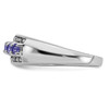 Lex & Lu Sterling Silver Tanzanite & Diamond Ring LAL43181- 4 - Lex & Lu