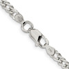 Lex & Lu Sterling Silver 4mm Beveled Curb Chain Necklace or Bracelet- 3 - Lex & Lu