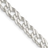 Lex & Lu Sterling Silver 6.25mm Double 6 Side D/C Flat Link Chain Necklace or Bracelet - Lex & Lu