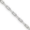 Lex & Lu Sterling Silver 2mm Elongated Open Link Chain Necklace - Lex & Lu