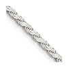 Lex & Lu Sterling Silver 2.25mm Flat Rope Chain Necklace or Bracelet - Lex & Lu