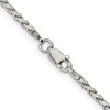 Lex & Lu Sterling Silver 2.25mm Flat Rope Chain Necklace or Bracelet- 3 - Lex & Lu