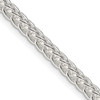 Lex & Lu Sterling Silver 3mm Square Spiga Chain Necklace - Lex & Lu
