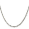 Lex & Lu Sterling Silver 3mm Square Spiga Chain Necklace- 2 - Lex & Lu